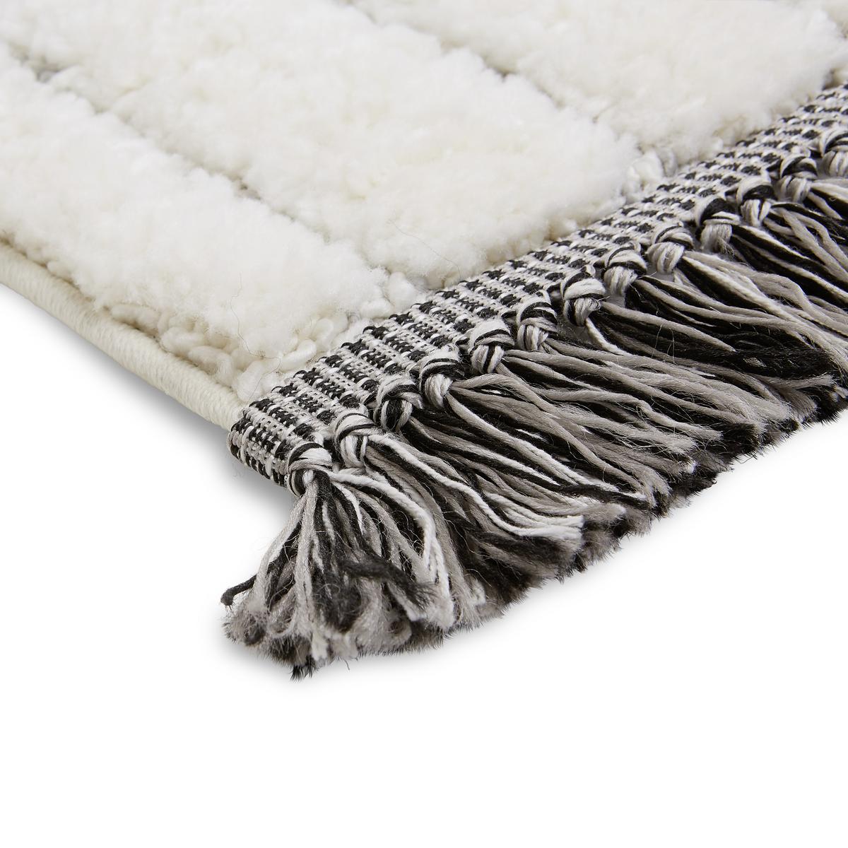 Webteppich Selma 2 in Grau/Weiss ca. 120x170cm - Weiss/Grau, Basics, Textil (120/170cm) - Mömax