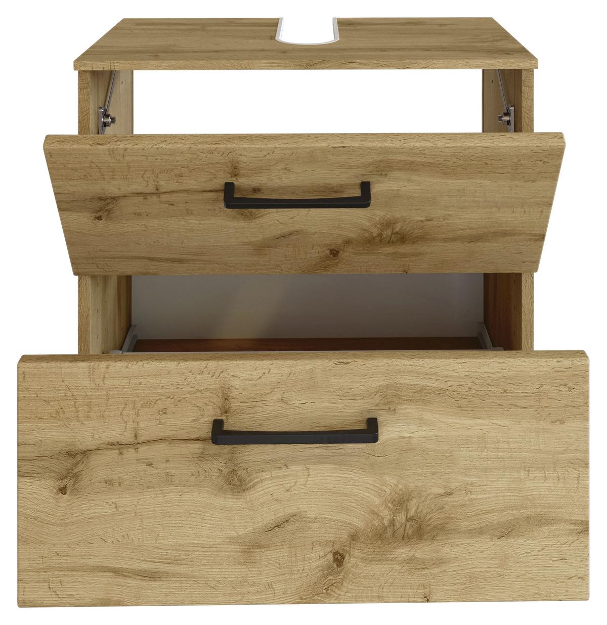 Badmöbel-Set Manchester B: 120 cm Eiche Wotan Dekor - Eichefarben, MODERN, Holzwerkstoff (120cm) - Held