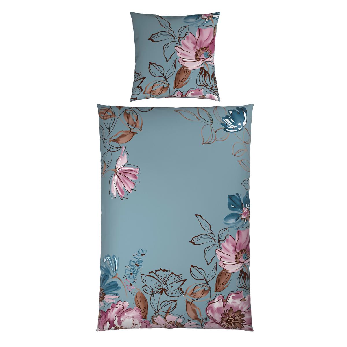 Bettwäsche Toulon Blau ca. 135x200cm - Blau, MODERN, Textil (135/200cm) - Mömax