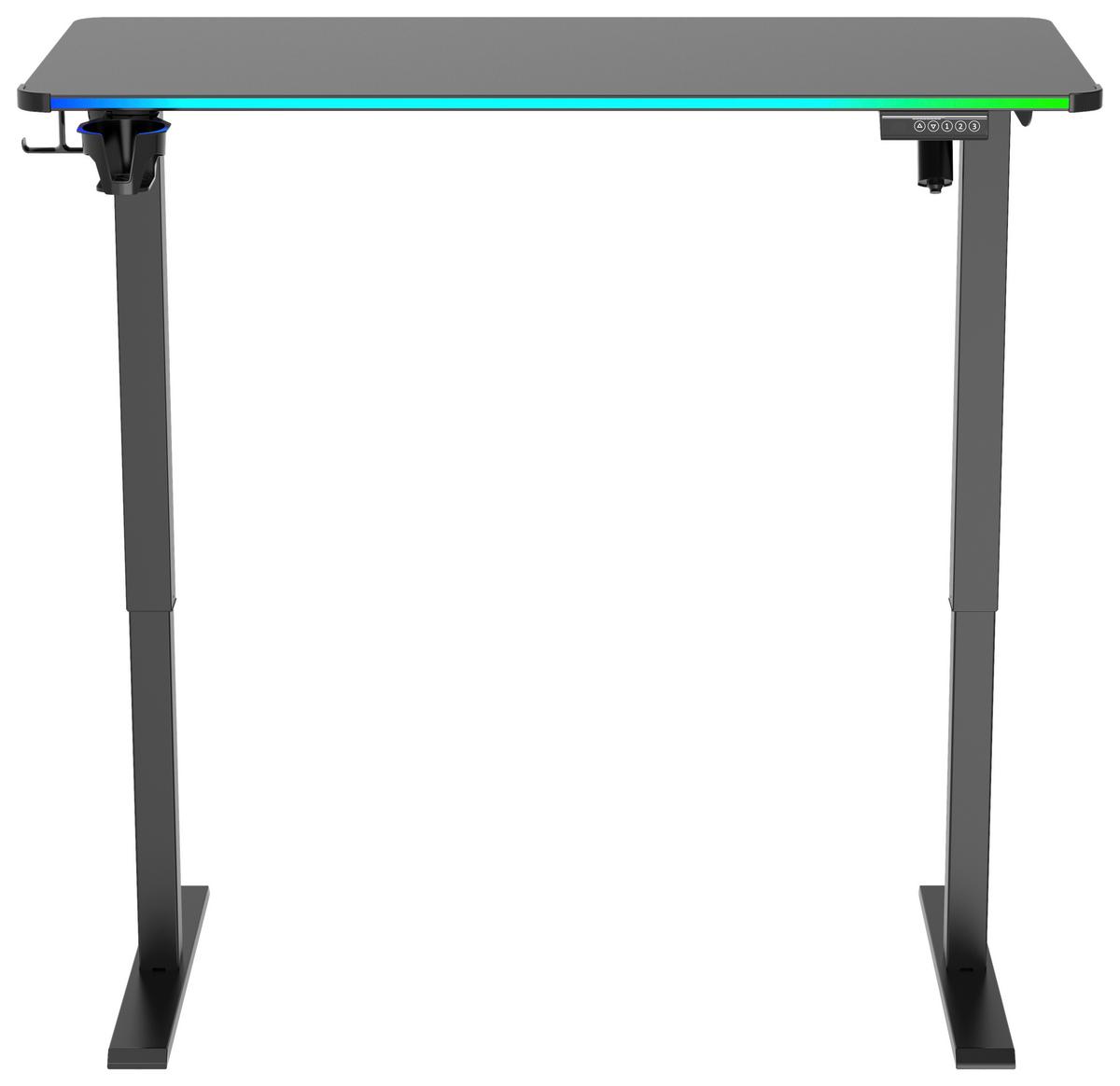 Masă de scris JACK - negru, Modern, plastic/metal (120/70-115/60cm) - Modern Living