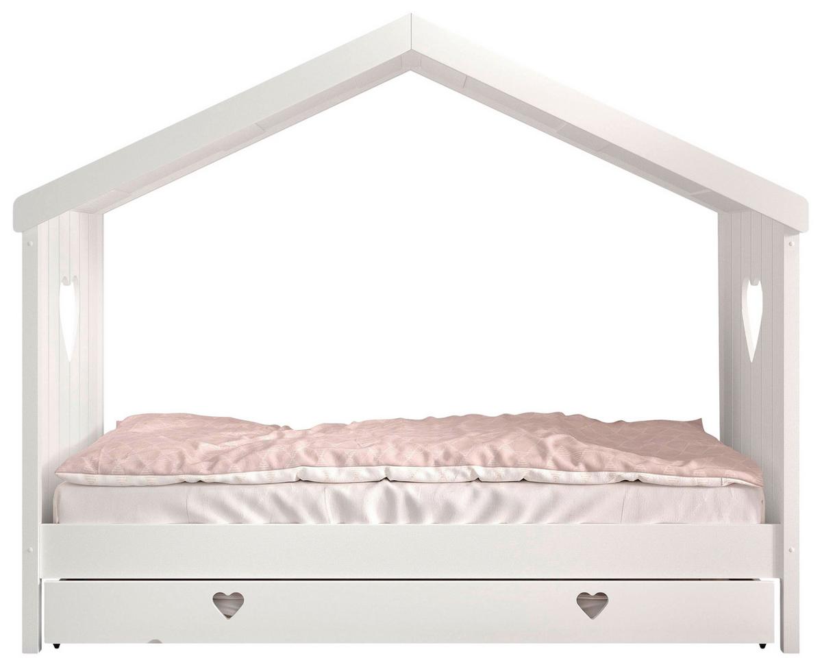 Hausbett Amori m. Schublade ca. 90x200 cm Weiß - Weiß, Natur, Holz/Holzwerkstoff (90/200cm) - Vipack