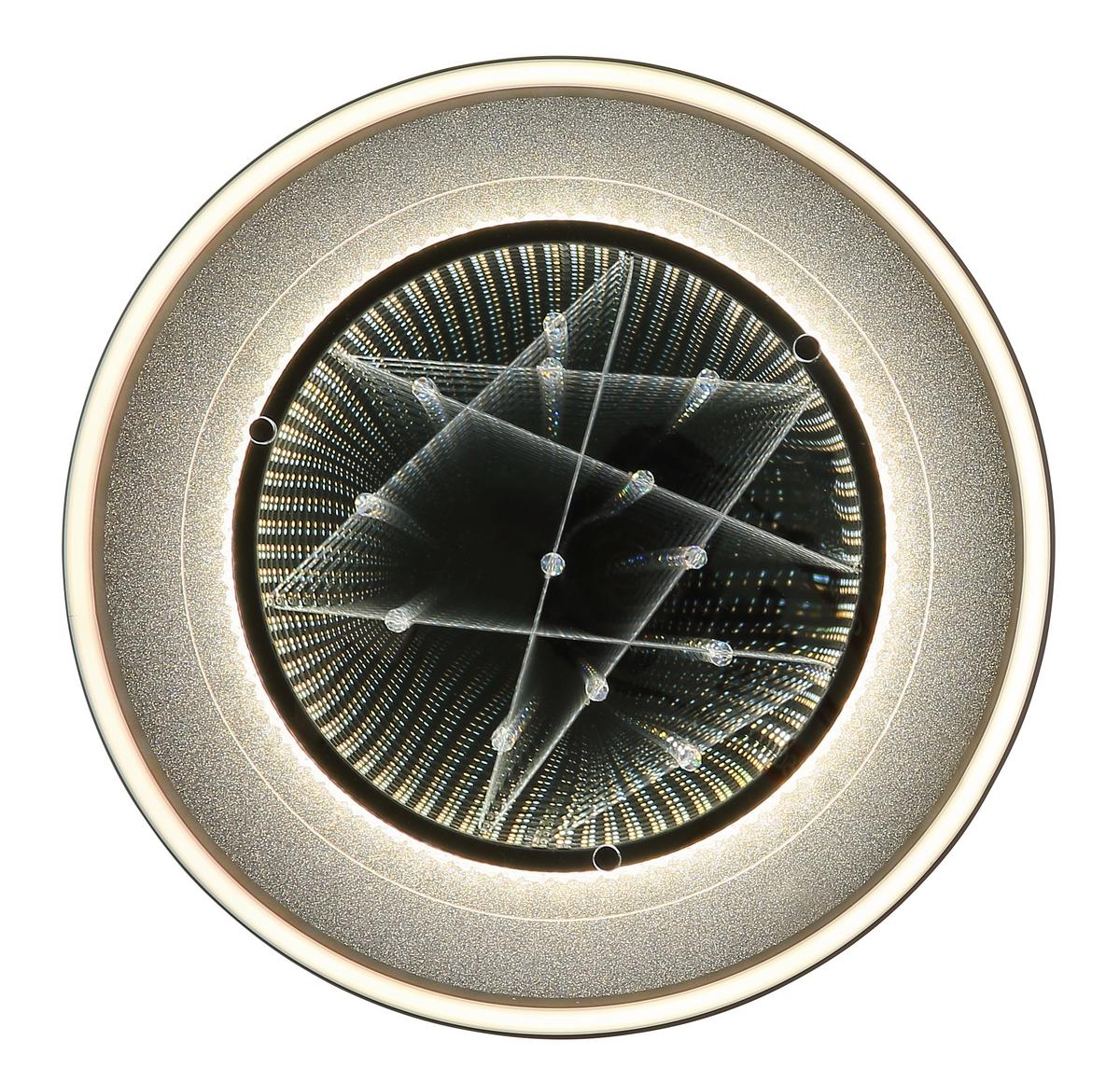 Led Stropna Svjetiljka Mirrora - bijela/srebrne boje, Design, staklo/metal (40/6,8cm) - Globo