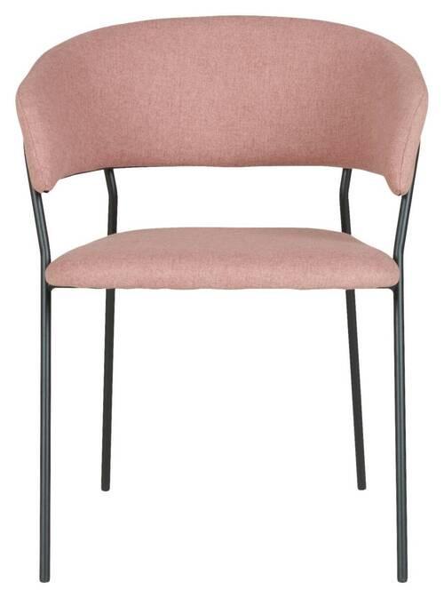 Armlehnstuhl Alice Rosa - Schwarz/Rosa, Modern, Holz/Textil (53/80/59cm) - Mömax