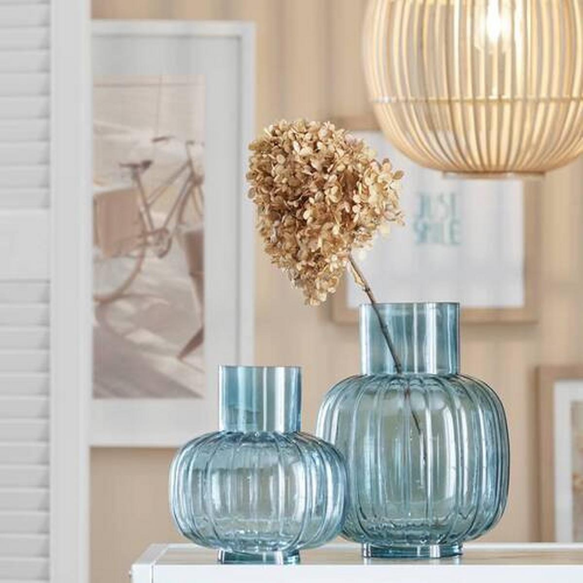 Vază PAULA I -PAZ- - albastru, Basics, sticlă (18/20cm) - Modern Living