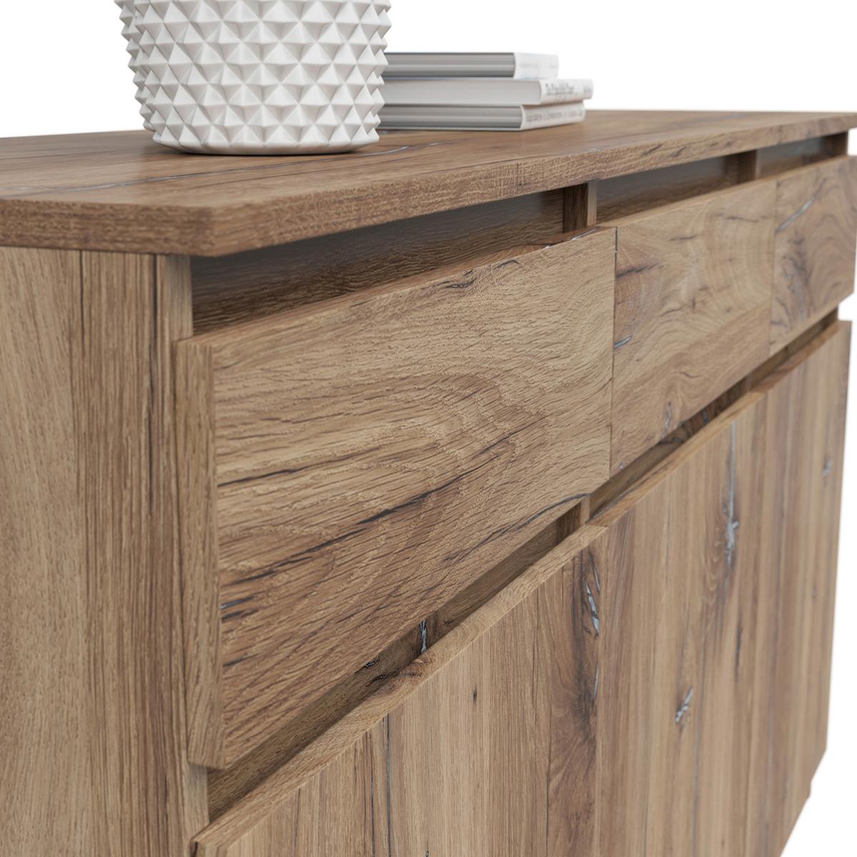 Kommode Saturn in Eichefarbe - Eichefarben, Konventionell, Holzwerkstoff (135/81/42cm) - Mömax