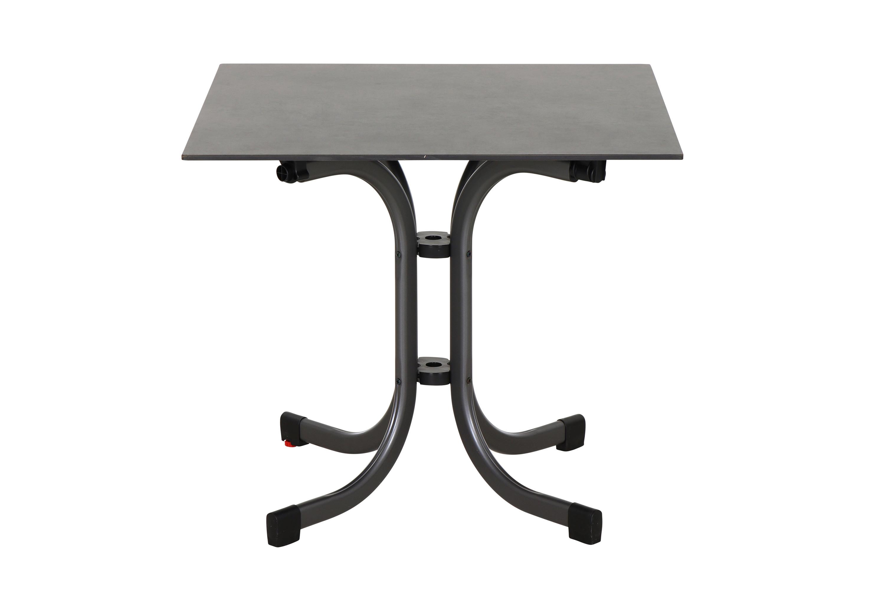 GARTENKLAPPTISCH K95701 - Anthrazit, KONVENTIONELL, Holzwerkstoff/Kunststoff (80/80/71cm) - Siena Garden