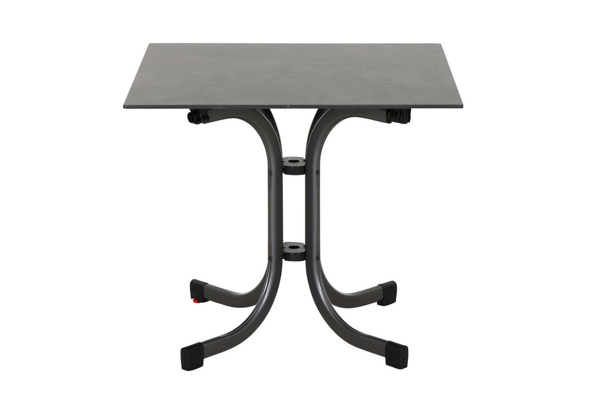 GARTENKLAPPTISCH K95701 - Anthrazit, KONVENTIONELL, Holzwerkstoff/Kunststoff (80/80/71cm) - Siena Garden