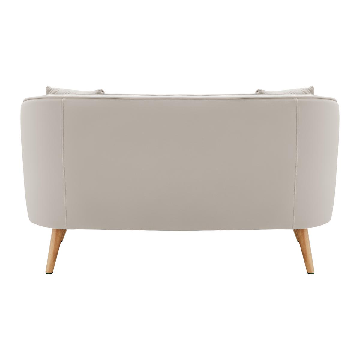 Canapea cu 2 locuri HOPE - grej/culoare natur, Modern, lemn/textil (141/77/73cm) - Bessagi Home