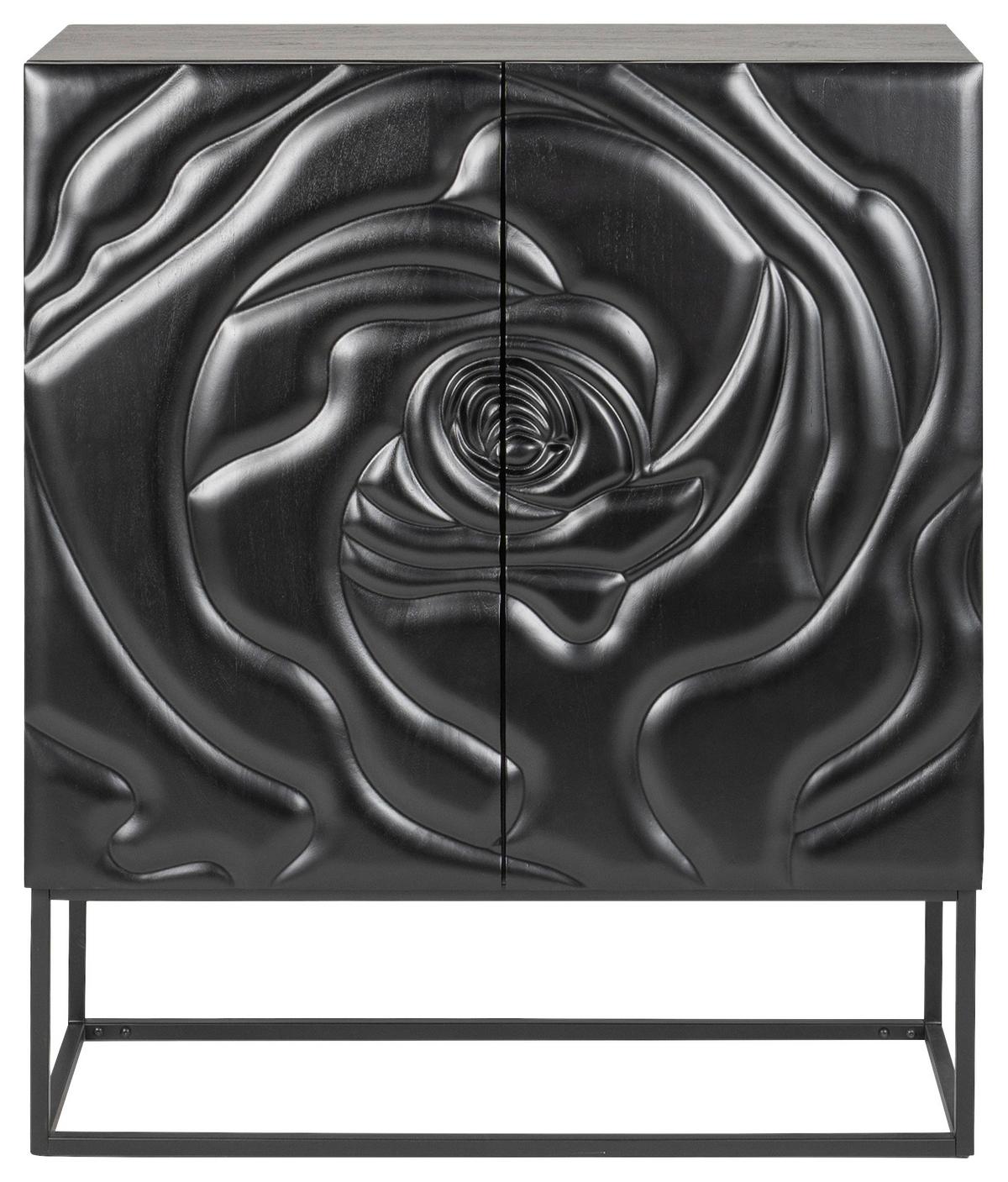 Highboard Black Rose Schwarz - Schwarz, Trend, Holz/Metall (100/120/40cm) - P & B