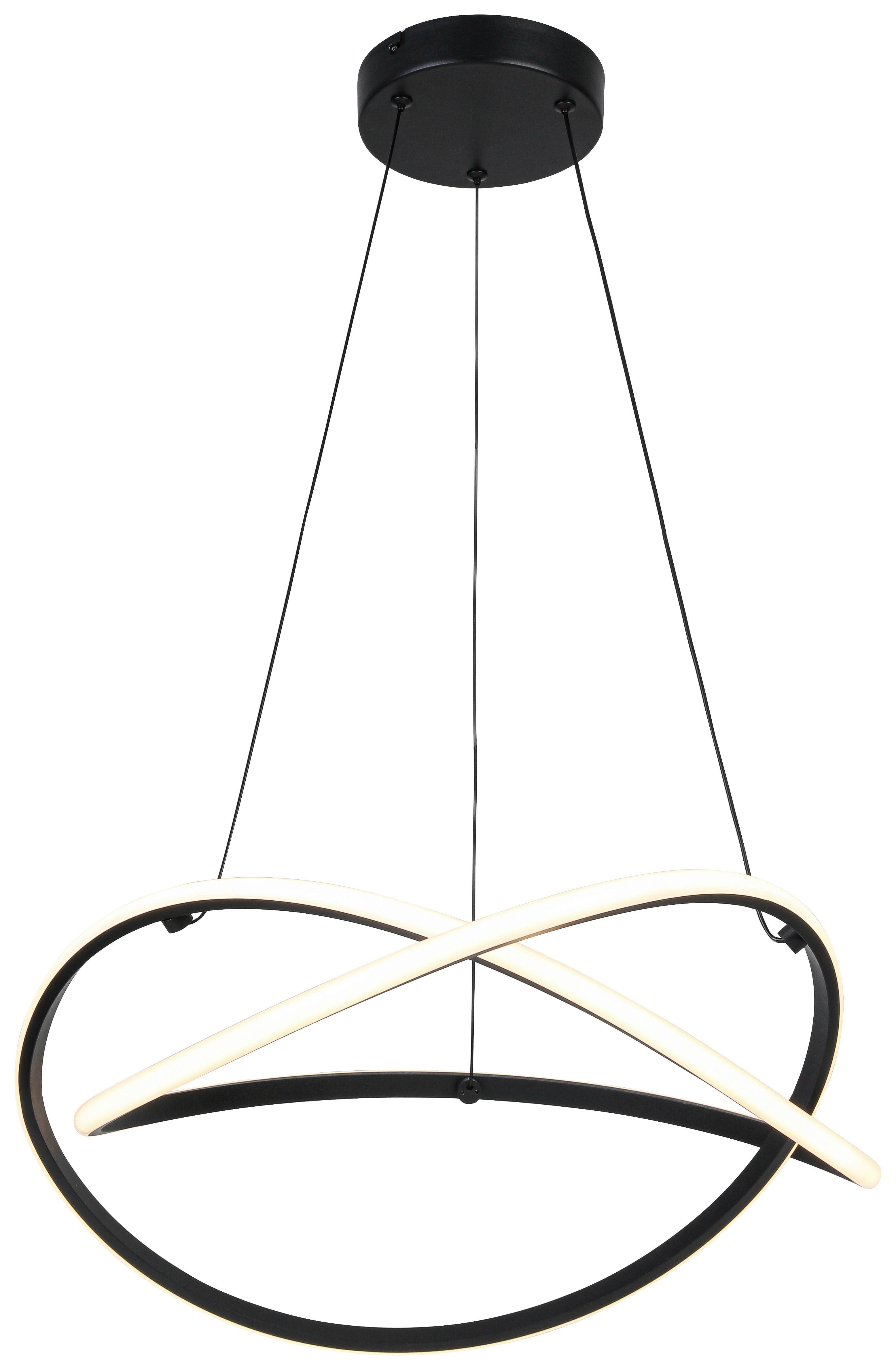 LAMPA WISZĄCA TESSA - czarny/biały, Trend, tworzywo sztuczne/metal (47/120cm) - Collet's Monde