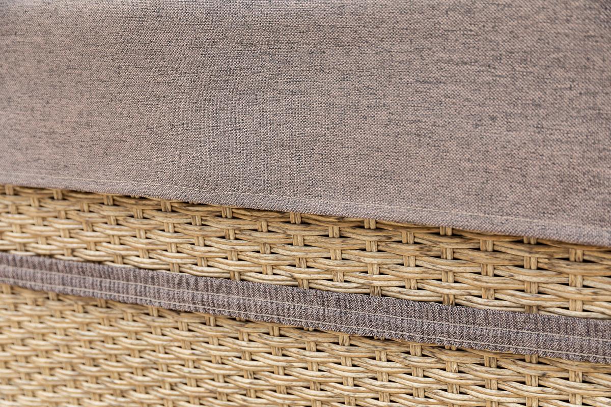 GARTENLIEGE ANDALUSIA - Beige/Braun, MODERN, Textil/Metall (90/100/208cm) - Gardenson