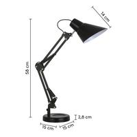 Lampă de birou Alonso - negru, Lifestyle, metal (15/58cm) - Modern Living
