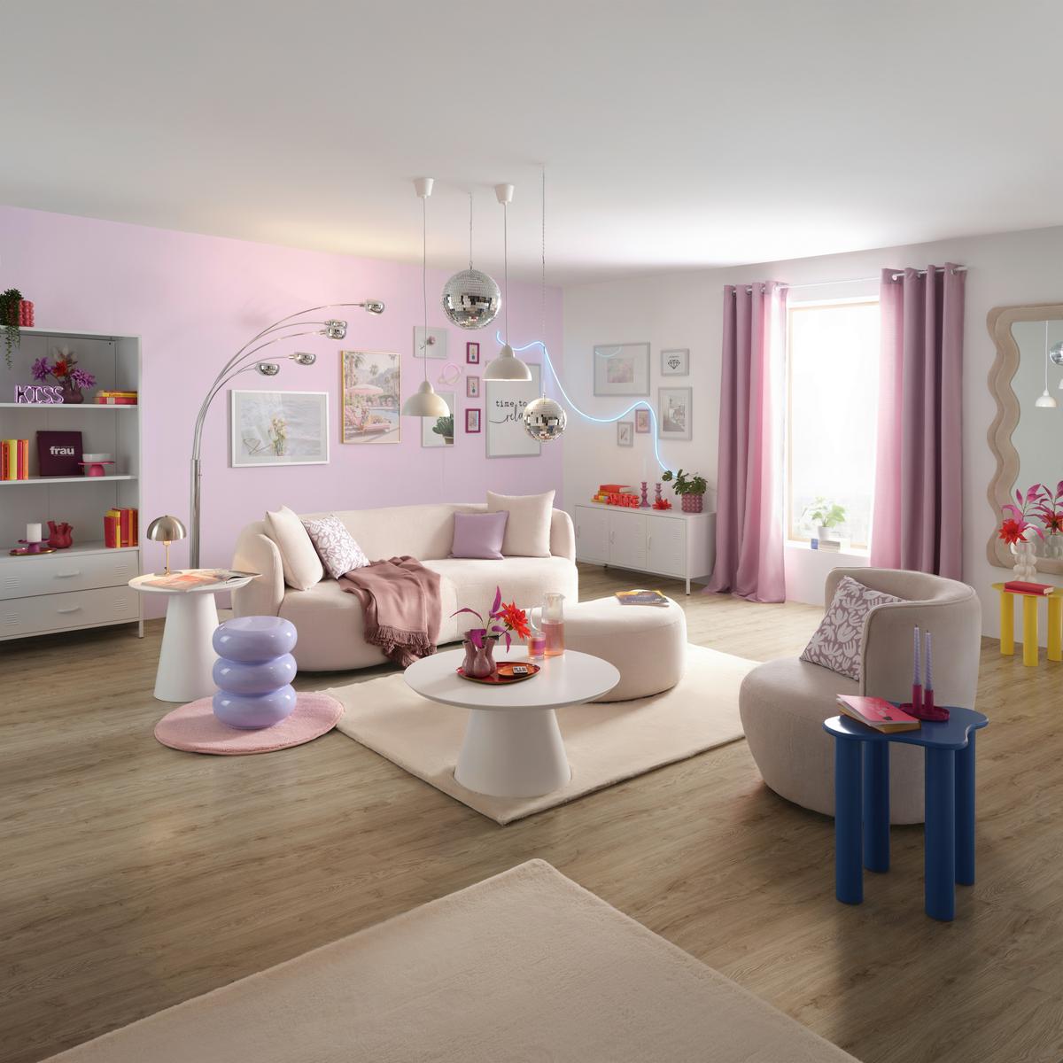 Decke El Sol Mauve ca. 150x200cm - Mauve, Textil (150/200cm) - Modern Living