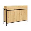 Sideboard Jasmina Eichenfarben/Schwarz MDF - Eichefarben/Schwarz, MODERN, Holz/Metall (118/90/41,5cm) - Bessagi Home