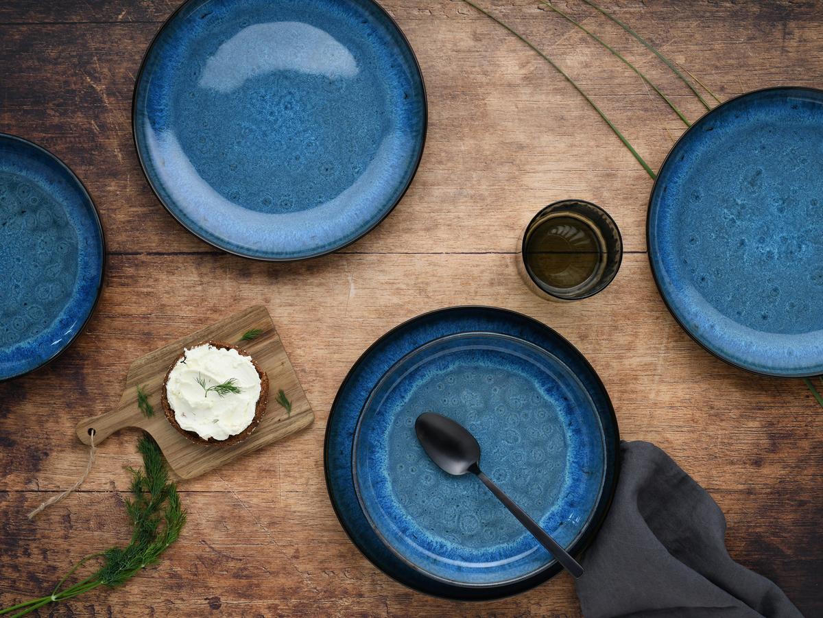 Jedilni Servis Nordic Fjord Blue, 12-Delni - modra, Trend, keramika - Creatable