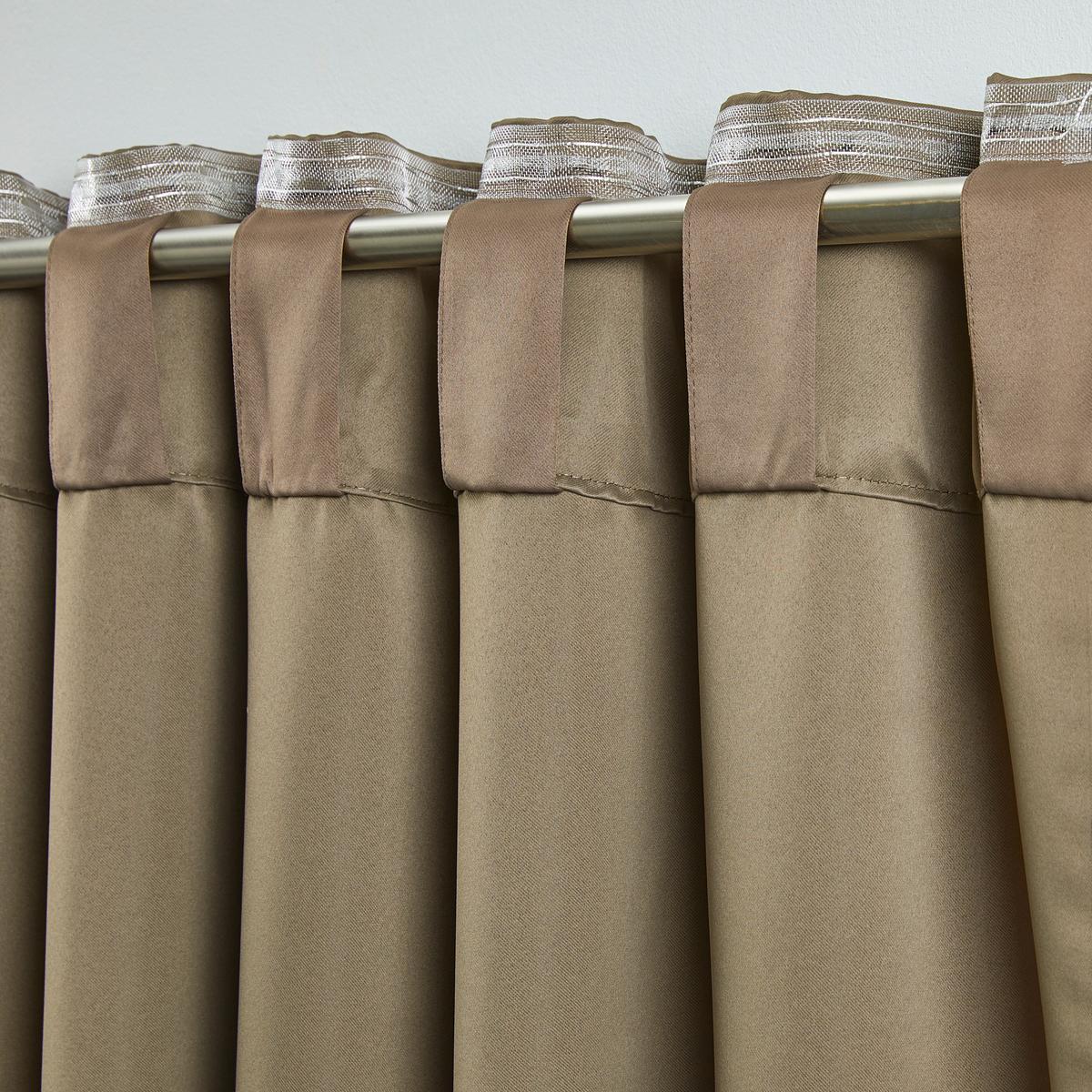 Verdunkelungsvorhang Ricco ca. 140x245cm, 2 Stück - Braun, Textil (140/245cm) - Modern Living