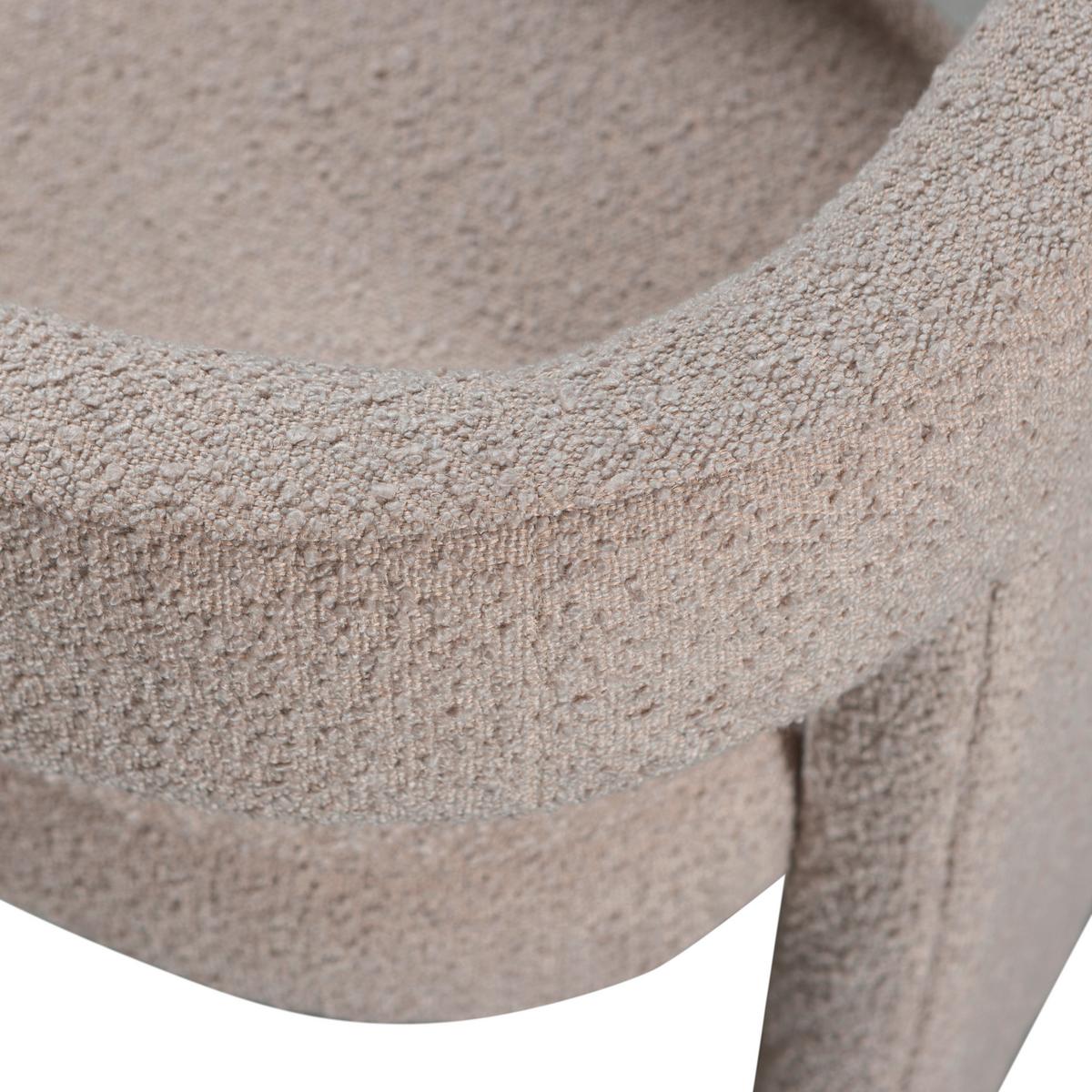 Sessel Tiwa Beige Bouclé - Beige, Design, Textil (64/70/64cm) - Livetastic
