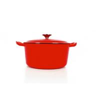 Pörköltes Főzőedény Ew-Ge-1367r - piros, Basics, fém (22,5 cmcm) - Echtwerk