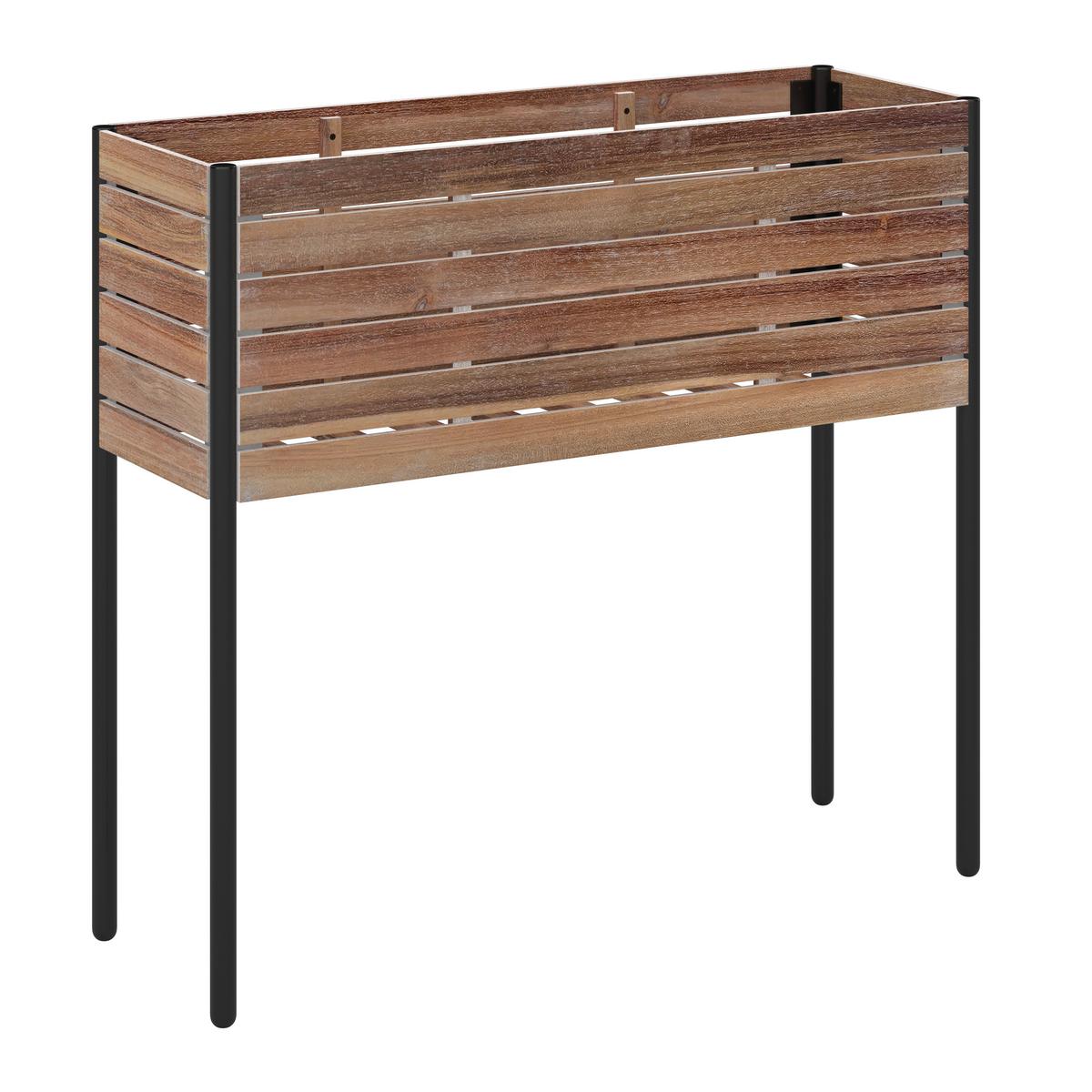 Magaságyás Christo 3 - akáciaszínű/fekete, Natur, műanyag/fa (81,5/75/28cm) - Mömax