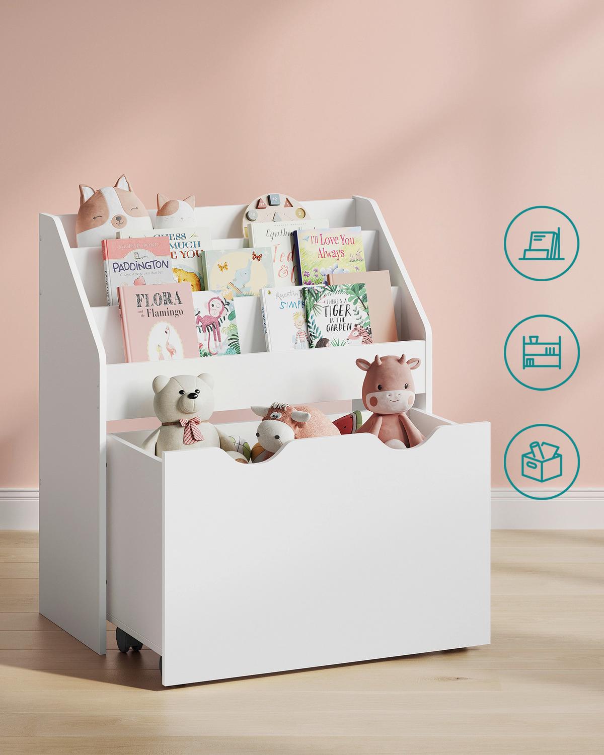 Kinderregal in Weiß, MDF ca. 62,5x70x29,5 cm - Weiß, MODERN, Holzwerkstoff (62,5/70/29,5cm) - MID.YOU