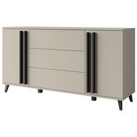 Komoda Helsinki, Bež - črna/bež, Trend, umetna masa/leseni material (150/77,8/39,5cm) - P & B