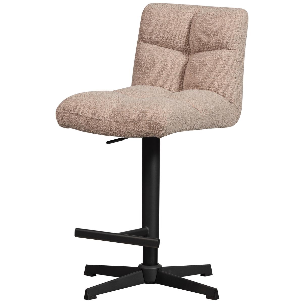 Barhocker-Set Vinny Sandfarben B: 44cm - Sandfarben/Schwarz, Design, Textil/Metall (44/114/58cm) - Livetastic