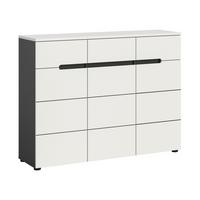 Omara Za Čevlje Canu, Bela, Siva - siva/črna, Design, umetna masa/leseni material (120/94/37cm) - Livetastic