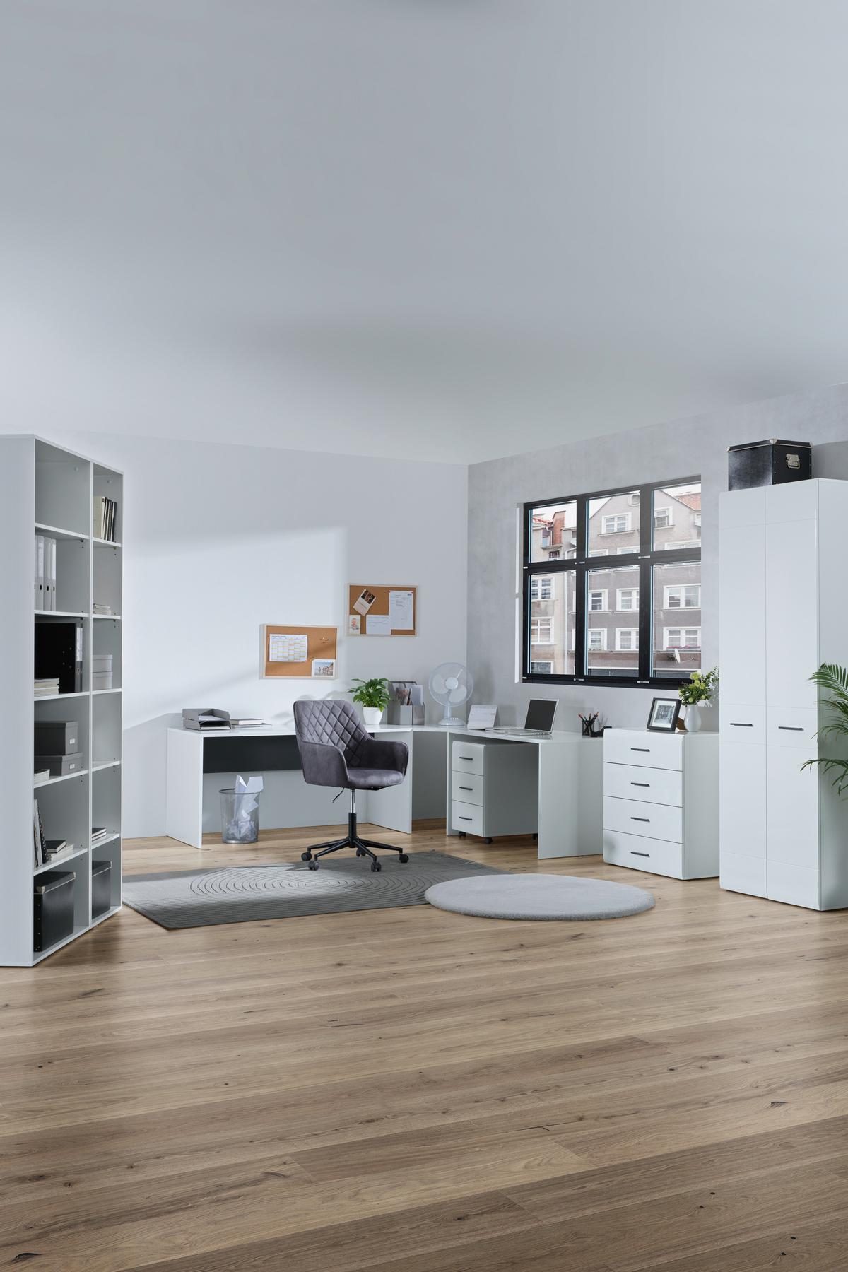 REGAŁ AVANTI - antracytowy/biały, Basics, materiał drewnopochodny/tworzywo sztuczne (75/103,8/40cm) - MID.YOU