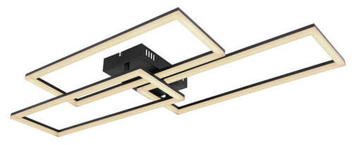 Stropna Led-svetilka Tiny, S Sijalko - črna/opal, Design (90/40/8cm) - Globo