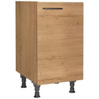 Spülenunterschrank Structura Eiche - Eichefarben/Schwarz, MODERN, Holzwerkstoff/Metall (45/87/56cm) - Nobilia
