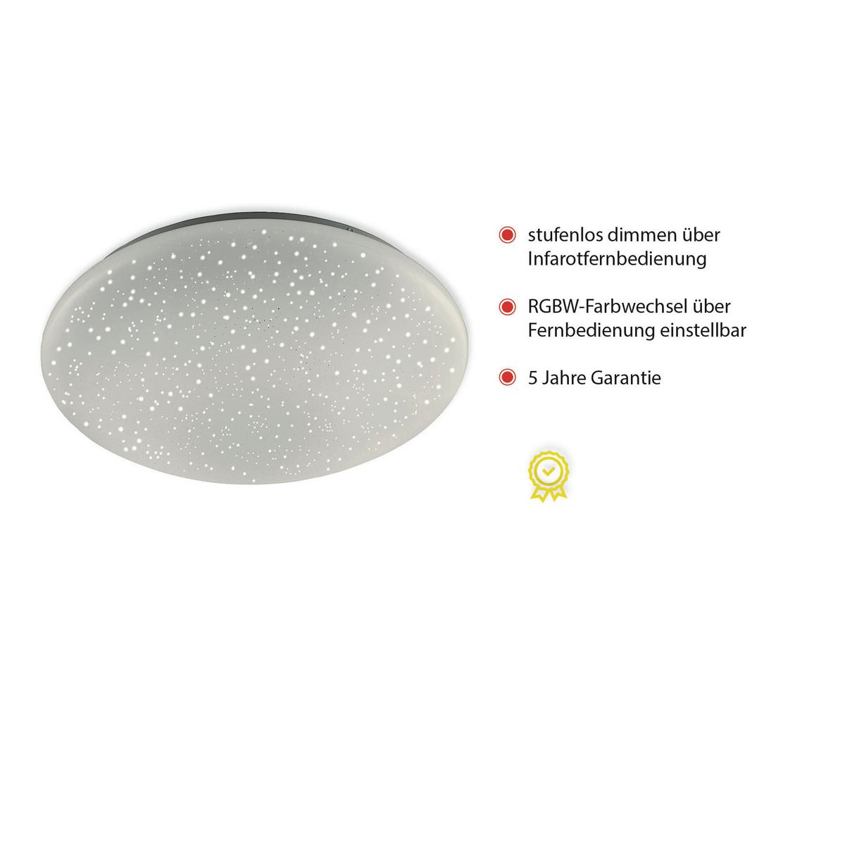 LED-Deckenleuchte Skyler max. 8 Watt - Weiß, Basics, Kunststoff (39/39/12cm)