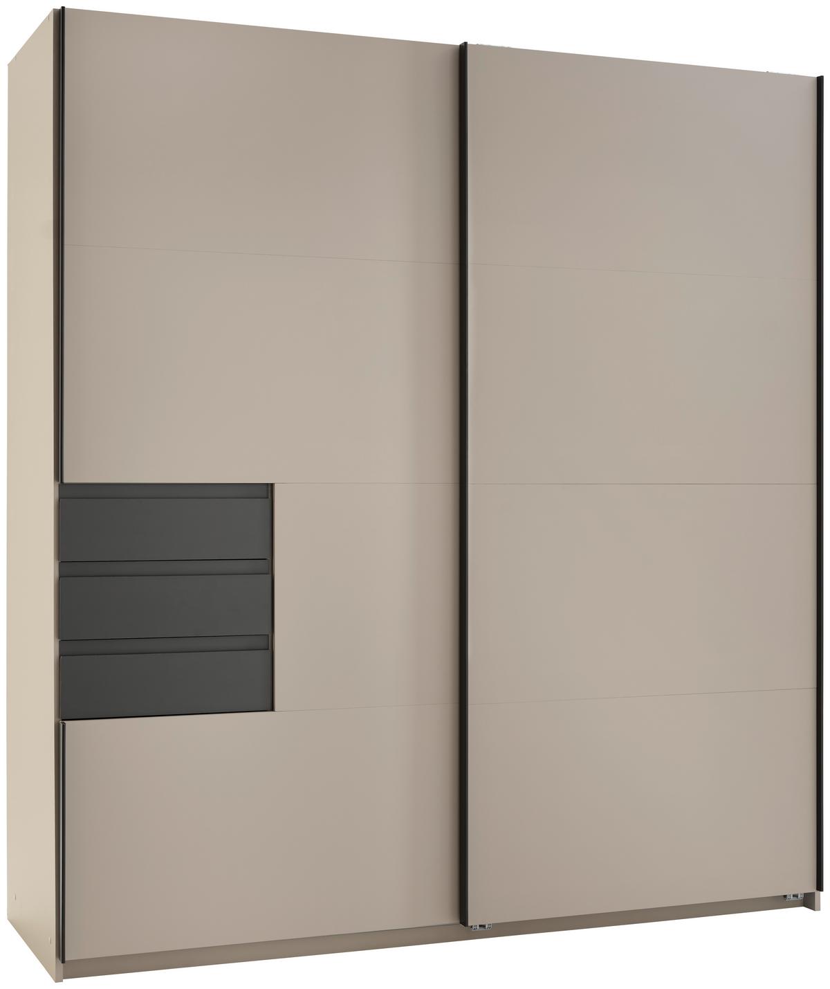 DULAP USI CULISANTE OSNABRÜCK - sahara/grafit, Trend, material pe bază de lemn (180/198/65cm)