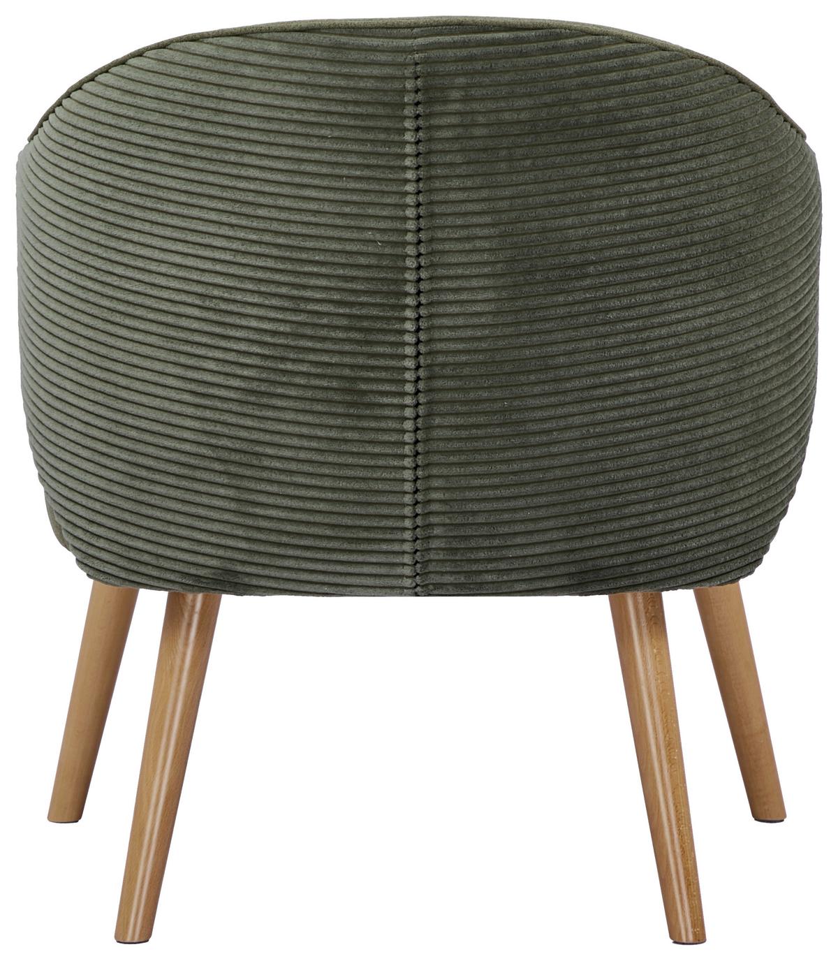 Fotelja Como - zelena/prirodne boje, Moderno, drvo/tekstil (70/81/69cm) - Mömax