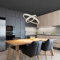 LED-HÄNGELEUCHTE 67314-60H - Klar/Titanfarben, Design, Kunststoff/Metall (60/120cm) - Globo