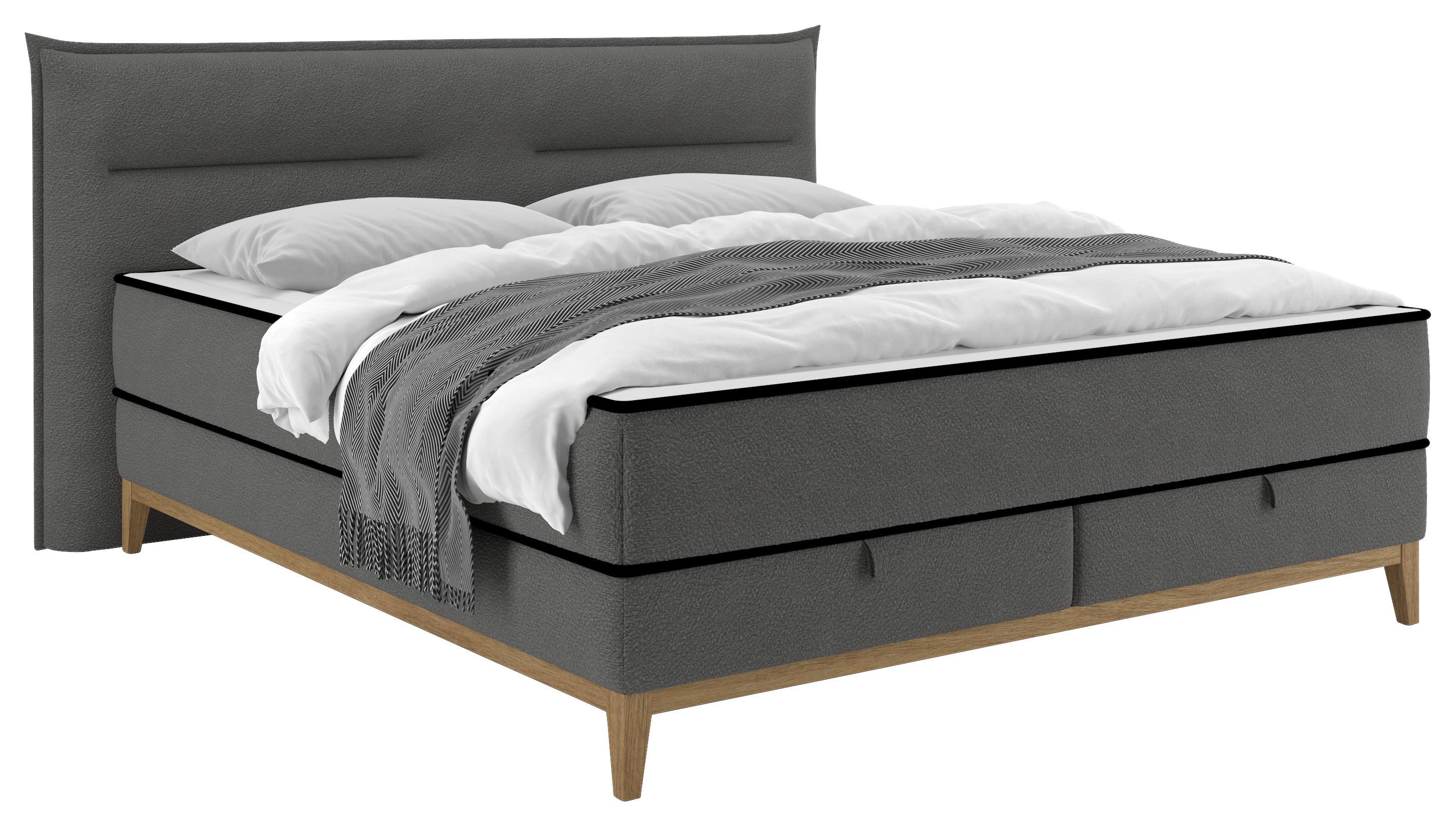 Box Krevet Smile - antracit, Konvencionalno, drvni materijal/drvo (160/200cm) - Premium Living