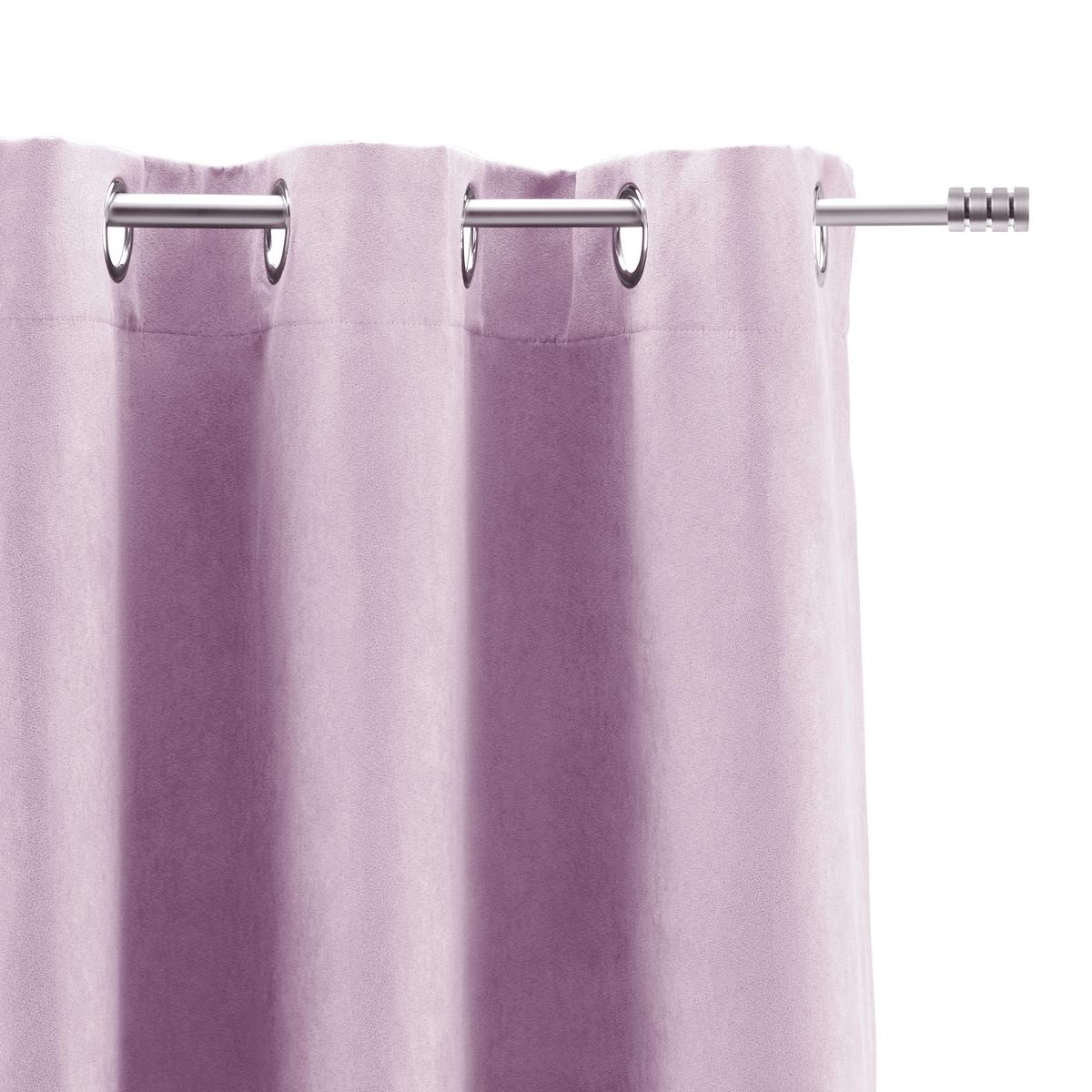 Ösenvorhang Velours ca. 140x245cm - Flieder, KONVENTIONELL, Textil (140/245cm) - Modern Living