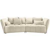 Boxspringsofa Sofi Creme - Creme/Schwarz, MODERN, Textil (294/93/152cm) - Premium Living
