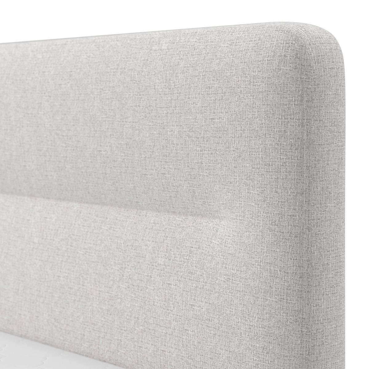 Pat boxspring Marco Gri deschis, cca. 140x200 cm - gri deschis, Modern, lemn/textil (140/200cm) - Bessagi Home