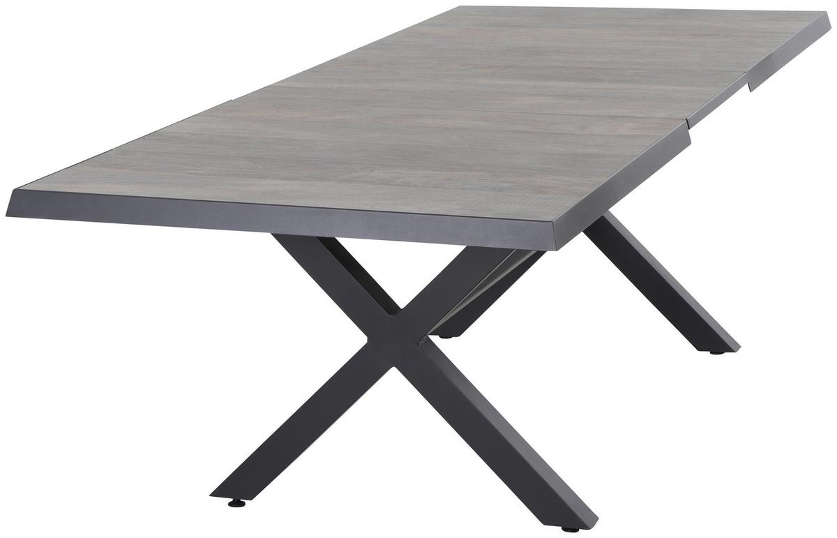 Gartengarnitur Corido 7-tlg. Grau - Grau, Basics, Keramik/Kunststoff (100/109/200cm) - Siena Garden