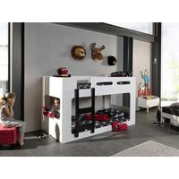 Stockbett Luca inkl. Leiter Weiß ca. 90x200cm - Weiß, KONVENTIONELL, Holzwerkstoff (90/200cm) - Vipack