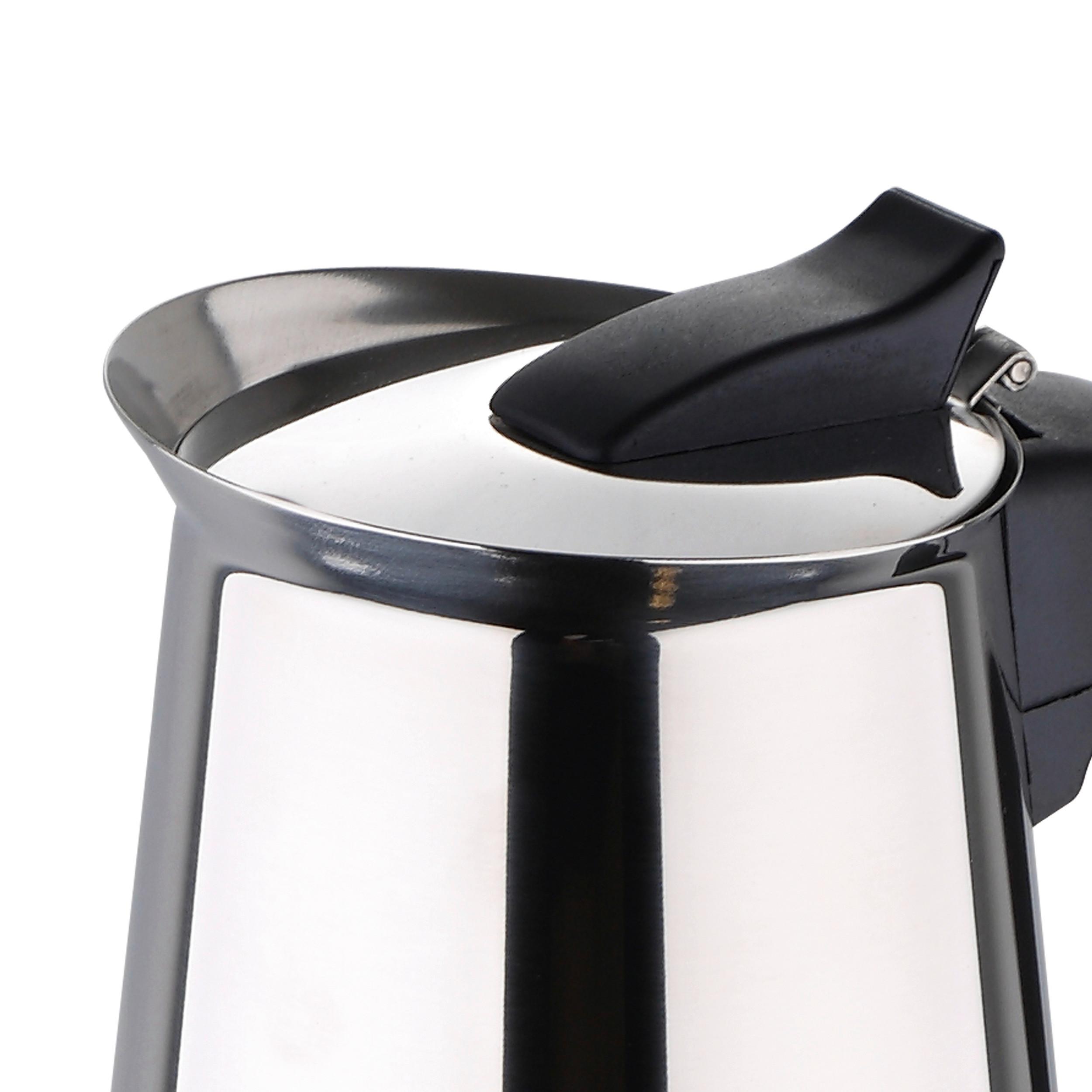 Espressokocher Barista in Silberfarben max. 300ml - Edelstahlfarben, MODERN, Kunststoff/Metall (11,3/19cm)
