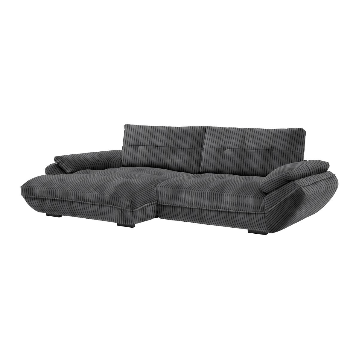 Wohnlandschaft Vivo Anthrazit - Anthrazit/Schwarz, MODERN, Kunststoff/Textil (179/63/317cm) - Premium Living