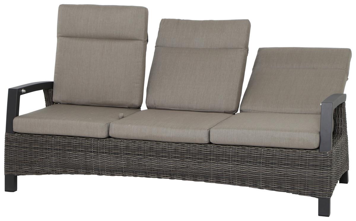 Loungegarnitur Corido Grau - Basics, Keramik/Kunststoff (72/103/160cm) - Siena Garden