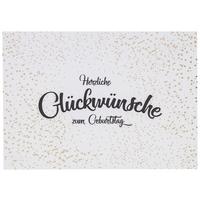 POSTKARTE GOLD - Goldfarben/Weiß, Papier (14,8/10,5cm)