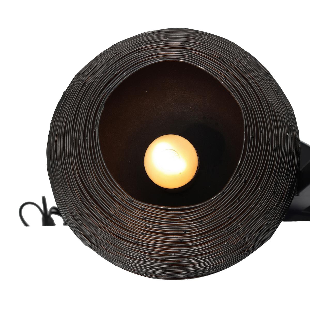 Stehleuchte Eclipse 125 Schwarz - Schwarz, Basics, Metall (31/39/92cm) - Kayoom