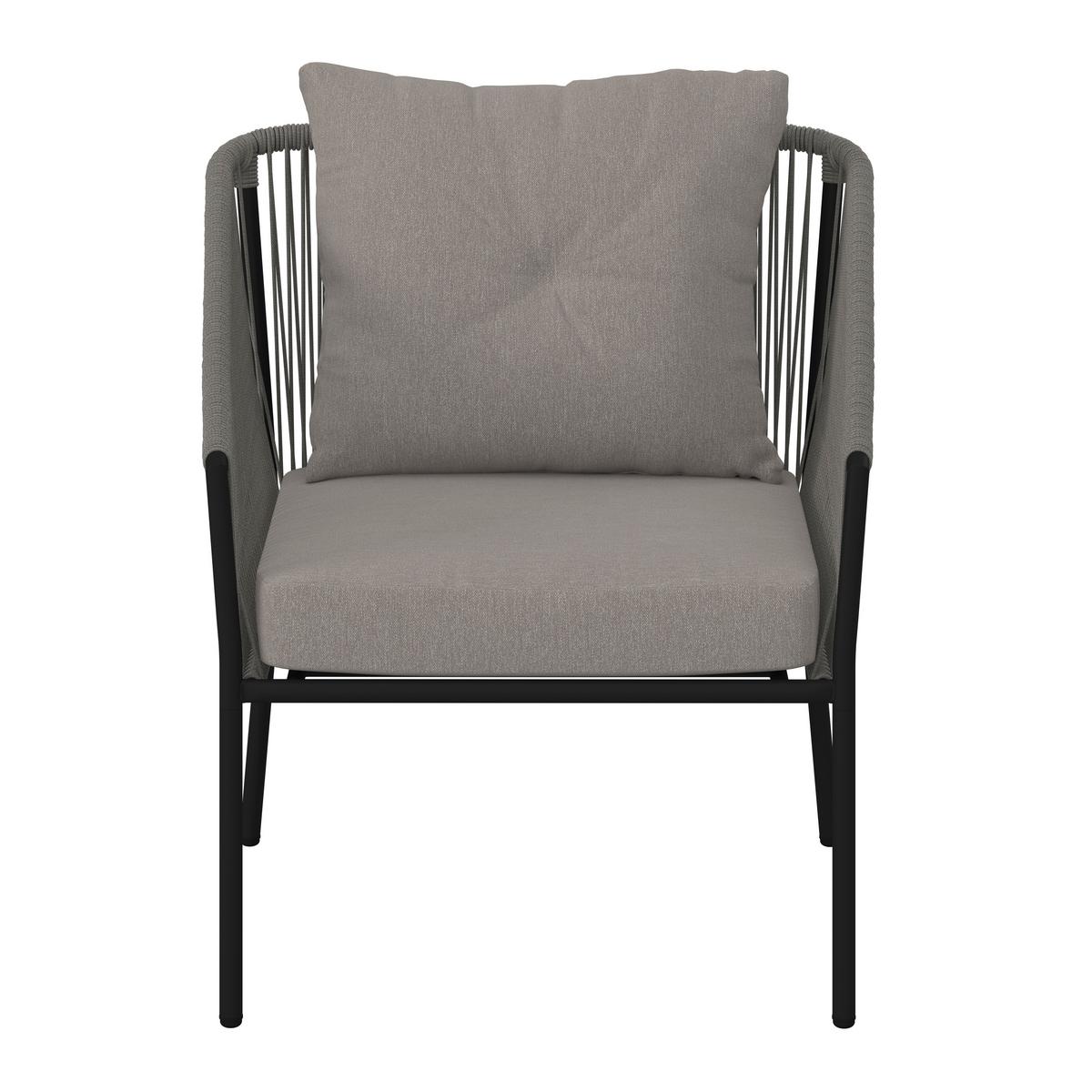 Set grădină Reini - gri deschis/bej, Modern, metal/textil (120/74/68cm) - Mömax