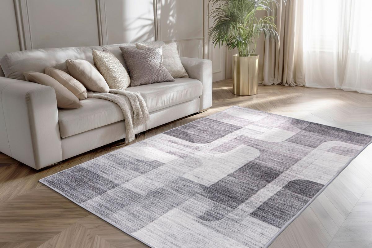 Síkszövött Szőnyeg Bluster 225 Silber 160x230 - ezüstszínű, Basics, textil (160/230cm) - Kayoom