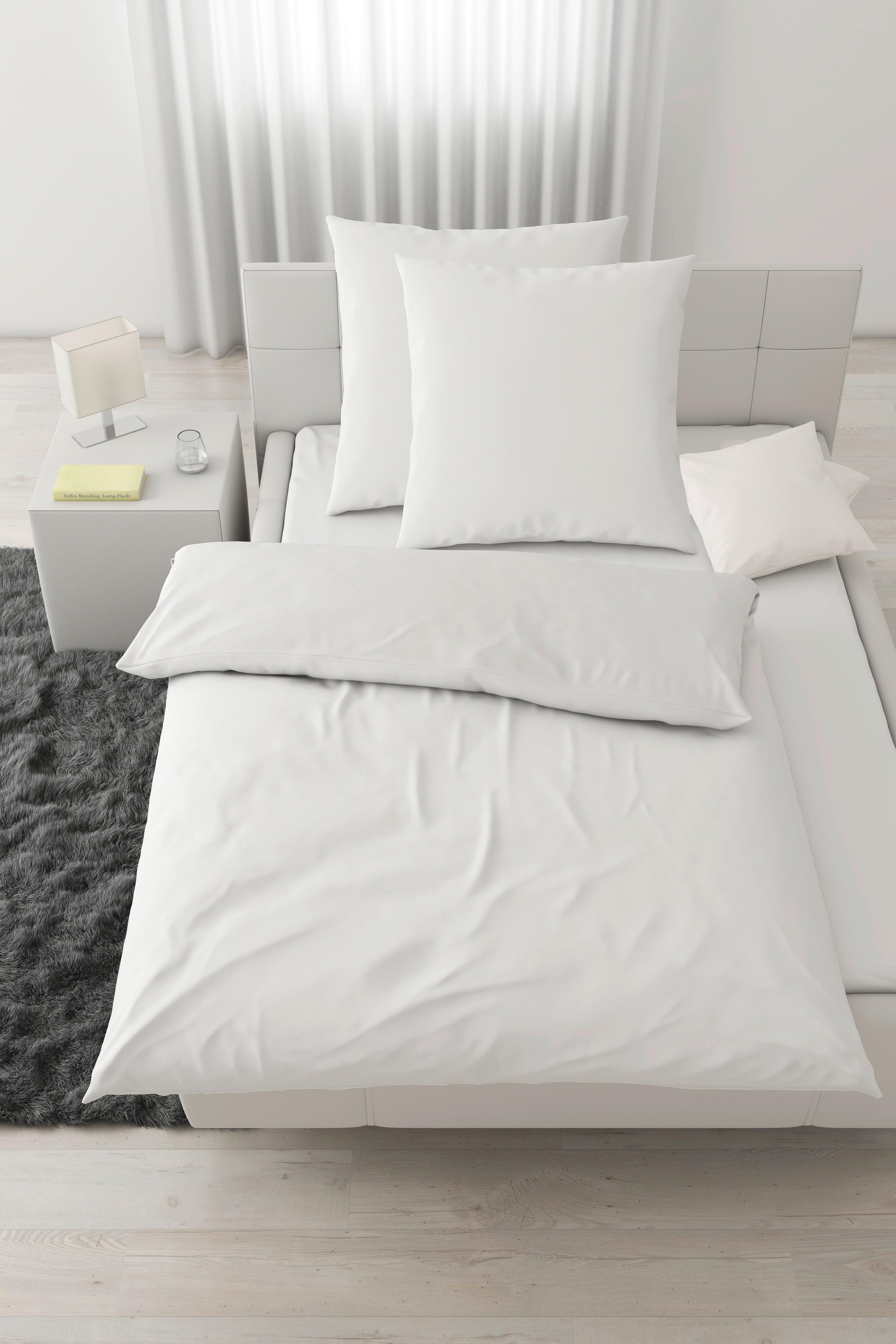Bettwäsche Iris XXL Weiß ca. 200x200cm - Weiß, MODERN, Textil (200/200cm) - Modern Living