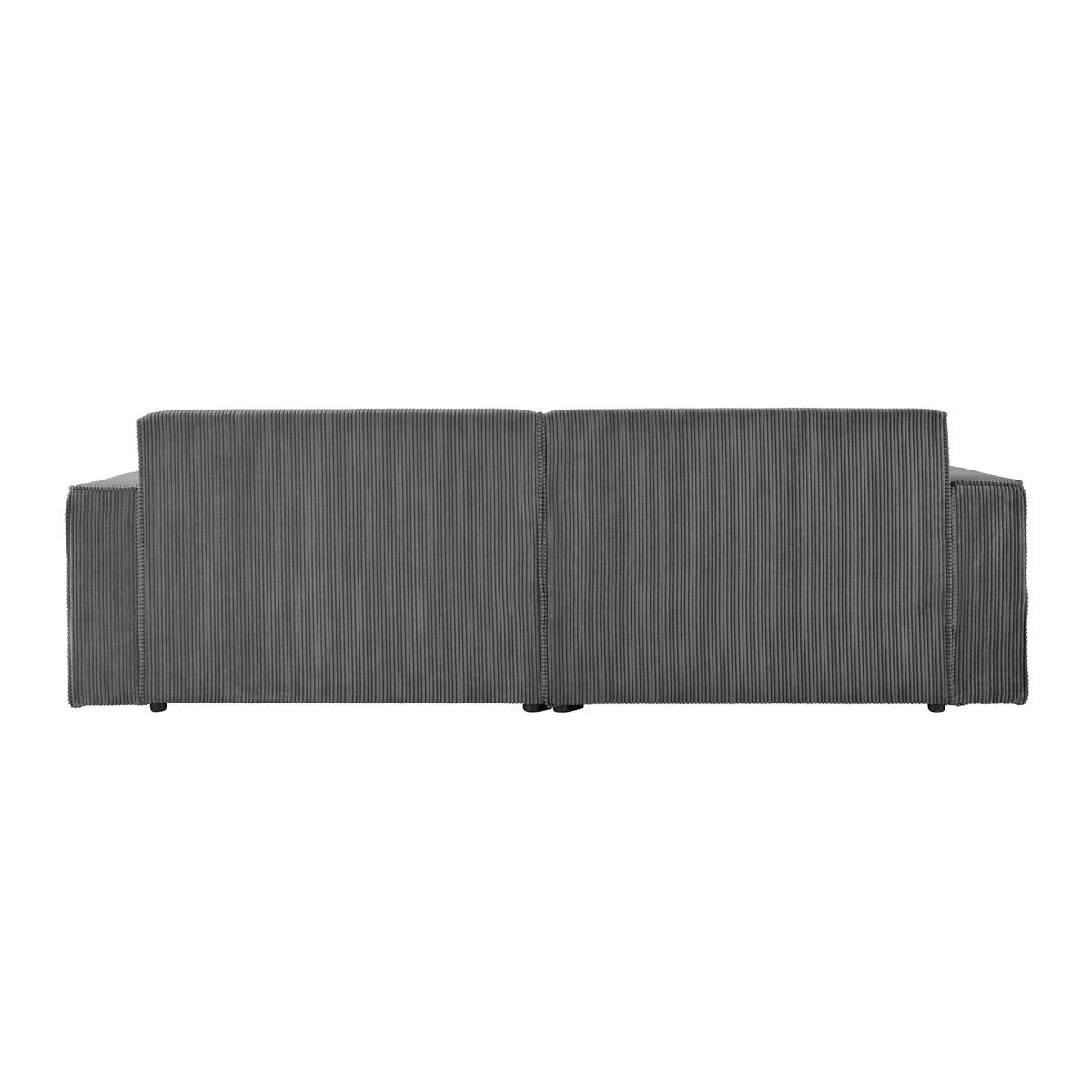 Wohnlandschaft Loft in Anthrazit - Anthrazit/Schwarz, MODERN, Kunststoff/Textil (172/75/265cm) - Mömax