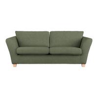 3-Sitzer-Sofa Devado Olivgrün - Olivgrün/Naturfarben, Holz/Textil (216/70-85/95cm) - Mömax